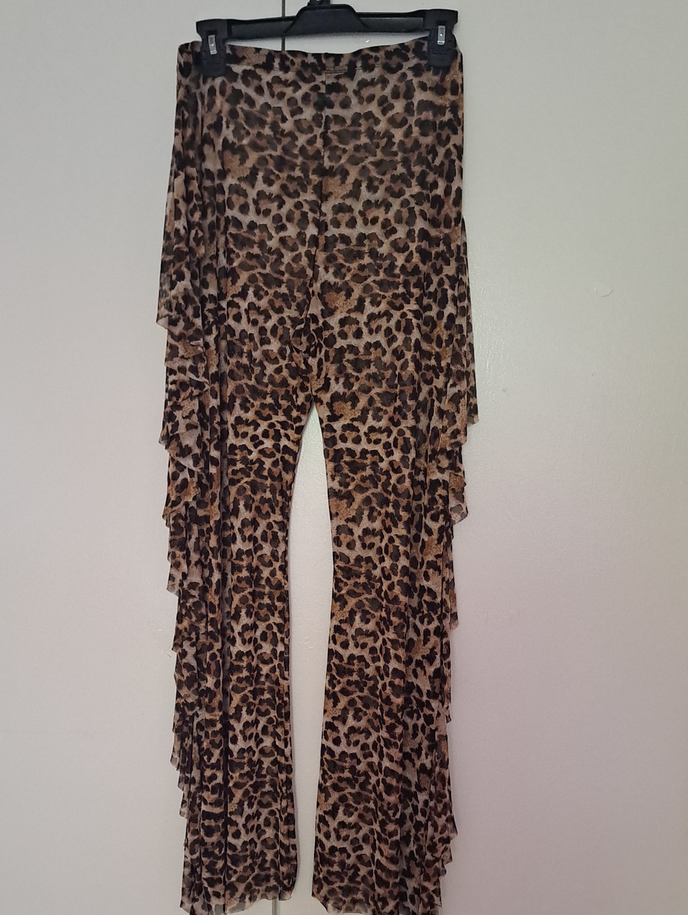 Leopard Print Flared Pants in Brown - Picture 4 of 10
